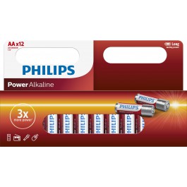 Philips PowerAlkaline 12x AA 1.5V Actiepack - Batterijen