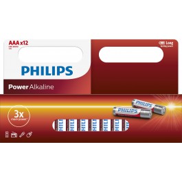 Philips PowerAlkaline 12x AAA 1.5V Actiepack - Batterijen